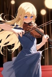 1futa ai_generated blonde_hair blue_dress blue_eyes cum cum_through_clothes cumdrip doseogwan dress ejaculation embarrassed erection erection_under_clothes futa_only futanari hands-free handsfree_ejaculation long_hair looking_at_penis looking_down miyazono_kaori panties penis penis_under_clothes penis_visible_through_clothing solo_futa sweat testicles your_lie_in_april