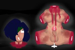 1boy black_background blood blood_splatter brawl_stars dead decapitated_head eyes_rolling_back gore gore_focus gross guro kenji_(brawl_stars) male_death melwyd_(artist) self_upload solo solo_male