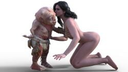 3d ass black_hair breast_grab breasts cd_projekt_red closed_eyes completely_nude female light-skinned_female monster nude the_witcher_(series) the_witcher_3:_wild_hunt uma_(the_witcher) uttersicko yennefer