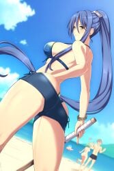 1girls beach bikini character_request copyright_request lindaroze tagme