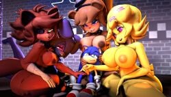 bonfie bonnie_(cally3d) bonnie_(fnaf) chica_(cally3d) chica_(fnaf) chiku chiku_(cryptia) fexa fexa_(cally3d) five_nights_at_freddy's foxy_(cally3d) foxy_(fnaf) freddy_(fnaf) fredina_(cally3d) frenni_fazclaire sonic_the_hedgehog