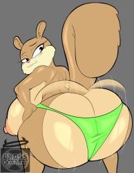 1girls anthro ass ass_cleavage big_ass big_breasts bouncing_ass breasts bubble_butt butt_crack cross_samax dat_ass dumptruck_ass fat_ass female_only huge_ass large_ass looking_at_viewer looking_back massive_ass motion_lines nipples panties sandy_cheeks solo spongebob_squarepants squirrel thick_ass thick_thighs topless twerking wide_hips