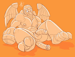 anthro avian eagle erection fydbac male male_only maverick_(mega_man_x) mega_man mega_man_x penis solo storm_eagle