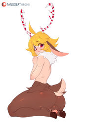 animal_humanoid antlers ass balls cervid cervid_humanoid flaccid girly horn humanoid humanoid_penis kneeling male mammal nude original penis solo tangobat thick_thighs uncut