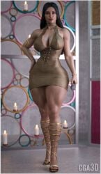 3d ass big_ass big_breasts breasts celebrity cga3d curvaceous curvy curvy_female curvy_figure dua_lipa erotichris female female_only muscular muscular_female thick_thighs