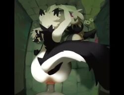 1boy 2girls anal animated anthro anus cum cum_in_ass fart fart_cloud fart_fetish farting_on_dick female furry lichee male mp4 pepper_(lichee) restroom_stall skunk skunk_girl sound tagme toilet toilet_paper videornfavorite_of_godlostme2