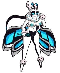 1girl 4_arms ankle_tuft antennae anthro arthropod big_breasts blue_fur blue_nipples blue_pussy breasts busty edit female female_only friday_night_funkin goth_moth horns insect moth moth_booba neck_tuft nipples pussy retrospecter_mod sakuroma_(retrospecter) sprite sprite_edit thighs transparent_background vagina white_fur wings wrist_tuft