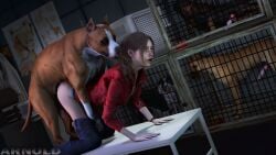 1girls 3boys 3d arnoldthehero bestiality brown_hair canine canine_penis claire_redfield dog doggy_style female feral human human_on_feral male male/female penis ponytail resident_evil resident_evil_2 resident_evil_2_remake source_filmmaker tagme zoophilia