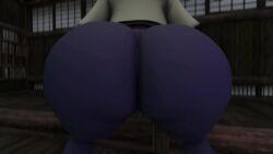 3d animated ass ass_focus ass_shake blonde_hair female from_behind huge_ass jiggle kishi leaning leaning_forward long_hair low_twintails naruto naruto_(series) pants solo tagme tsunade twerking video video