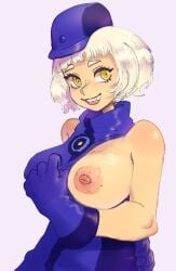 areolae elizabeth_(persona) flashing flashing_breasts light_skin majodawn persona persona_3 persona_3_reload pink_nipples white_background white_hair