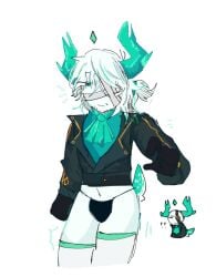 deer_tail horns kok0ro looking_at_viewer male male_only medkit_(phighting) navel phighting roblox roblox_game robloxian skinny socks solo solo_male source_request suit tagme tail teal_eyes thighs thong topwear underwear white_background