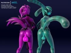 3d android animated anthro anus ass better_version_at_source domestic_cat duo equid equine felid feline felis girly green_skin horse hybrid lagomorph loop machine male male_only mammal penis purple_skin rabbit rear_view robot rubber simple_background texell voxell voxell_voxell