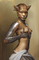 anthro breasts catfolk kemba_kha_regent leonin leonine magic_the_gathering portrait ysengrim