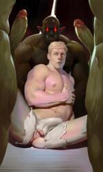 4boys abs bara big_penis blonde_hair blonde_male completely_nude cumdump defeat defeat_sex defeated dilf dungeon_meshi erect_penis erection game_over gangbang gay gay_domination gay_sex green_body green_skin group group_sex horny huge_cock human imminent_anal imminent_oral imminent_penetration imminent_rape imminent_sex interspecies laios_touden large_penis male male/male male_only meat_toilet muscular muscular_male nude nude_male pecs qai_san ripped_clothes ripped_clothing ripped_pants surrounded surrounded_by_men surrounded_by_penises thick_penis veiny_penis yaoi