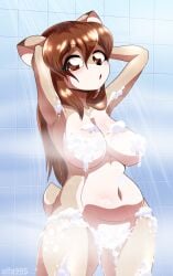 alfa995 breasts censored deer doe_(alfa995) shower solo_focus tagme