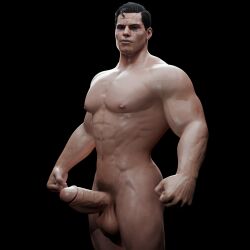 3d abs big_balls big_penis brainiac clark_kent dc dc_comics kal-el kryptonian male male_only mind_control muscular muscular_male nude nude_male solo_male suicide_squad suicide_squad:_kill_the_justice_league superman superman_(series)