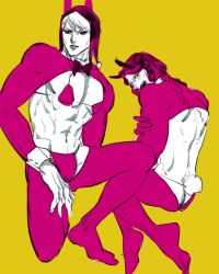 2boys bunny_boy bunnysuit coif illuso jojo's_bizarre_adventure male male_only risotto_nero vento_aureo