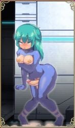 1futa ahe_gao animated balls bangs blue_eyes blue_hair breasts clothed clothing cum cum_drip dieselmine erection full_body futa_only futanari heavy_breathing horny human idle idle_animation kanade_(mage_kanade's_futanari_dungeon_quest) knees_together_feet_apart l_buffer light-skinned_futanari light_skin long_hair mage_kanade's_futanari_dungeon_quest medium_breasts mostly_clothed pasties penis pixel_animation pixel_art precum precum_drip precum_string solo standing star_pasties wide_hips