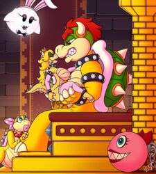 1boy 2018 4girls absurd_res anthro anthro_on_anthro big_breasts boo_(mario) bowser breasts chain_chomp collar crown drxii duo_focus erection female group hair hi_res horn indoors interspecies koopa koopaling male mario_(series) multiple_girls nintendo nipples paper_mario peeka penis princess_koopa princess_peach scalie sex sitting straight super_mario_bros. vein veiny_penis video_games wendy_o._koopa