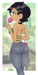 amphibia ass ass_focus drawsoyeah female lollipop marcy_wu scar short_black_hair solo tagme