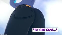 big_ass big_ass_(male) big_butt big_butt_(male) close-up dragon_ball future_trunks grass koikatsu sassy text text_box trunks_briefs unseen_character vegeta