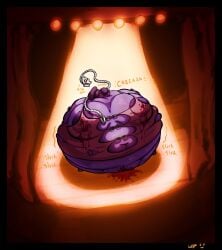 big_breasts blueberry_inflation breasts female skullgirls squigly str0gg sunken_head sunken_limbs thick_thighs