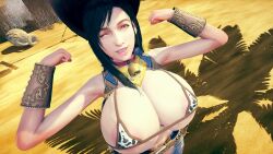 3d big_breasts breasts busty cowgirl cowgirl_hat cowgirl_outfit female female_focus female_only final_fantasy final_fantasy_vii guakghad hat hourglass_figure huge_breasts large_breasts pixiv tagme tifa_lockhart wide_hips