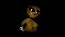 breasts chibi eye_contact five_nights_at_freddy's girl nude pov solo tongue_out toy_chica_(eroticphobia) toy_chica_(fnaf) vagina