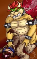 bowser cum cum_inside hi_res hiena hyaenid laught male male_only mammal mario_(series) nintendo penetration penis sex spotted_hyena video_games x-ray yaoi