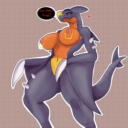 alitatoe anthro challenge creature dragon dragon_type exposed_breasts female garchomp large_breasts monster pokegirl pokemon pokemon_(species) pokephilia scaroused