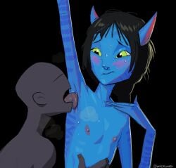 1boy 1boy1girl 1girls alien alien_girl anthro arm_up armpit_fetish armpit_licking armpit_sweat armpits avatar bad_anatomy black_hair blue-skinned_female blue_body blue_skin blush breasts cat_ears cat_girl dracreloaded embarrassed female female_anthro female_focus flat_chest flat_chested grabbing_stomach green_eyes kiri_(avatar) licking licking_armpit male na'vi naked naked_female nipples nude nude_female shy skinny small_boobs small_breasts small_tits stomach_grab sweat teenage_girl teenager tongue tongue_out young young_female