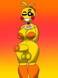 1futa balls big_balls big_breasts big_penis breasts erection five_nights_at_freddy's five_nights_at_freddy's_2 futa_only futanari grinning grinning_at_viewer hands_behind_back humanoid humanoid_penis nipples pearlnsfw penis solo standing toy_chica_(fnaf) toy_chica_(love_taste)