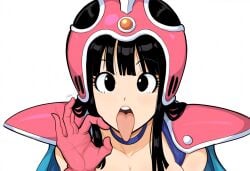 1girls ai_generated chichi dragon_ball dragon_ball_super dragon_ball_z facing_viewer fellatio_gesture female inviting_to_sex large_breasts looking_at_viewer mature_female milf mullon novelai open_mouth solo suggestive suggestive_gesture tongue