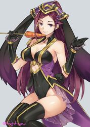 alternate_costume breasts bunny_ears bunnysuit carrot earrings female fire_emblem fire_emblem_heroes gebyy-terar loki_(fire_emblem) loki_(spring)_(fire_emblem) nintendo