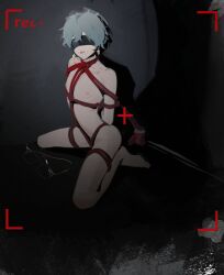 blindfold bondage ike_eveland male naked_male nijisanji nijisanji_en no_visible_genitalia red_rope skinny song_(v3wm9a701fvqjxf) virtual_youtuber