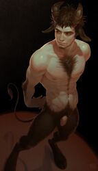 abs flaccid hooves horns horns_and_hooves james_the_satyr male_only penis pqpics satyr solo solo_male tagme tail tuft