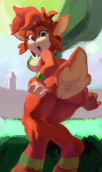 activision anus bottomless cervid elora female female_focus flo_(artist) fur furry furry_only mostly_nude naked nude pussy rear_view solo_female solo_focus spyro_the_dragon tail thick_thighs