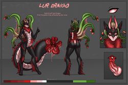 2018 anthro eliana-asato food fruit hybrid lur_draigo male male_only model_sheet strawberry tentacle