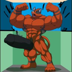 1:1 2020 4_toes 5_fingers abs anthro areola balls biceps big_balls big_muscles big_penis biped body_size_growth canid canine canis digital_media_(artwork) duo erection feet fingers foreskin fur generation_7_pokemon genitals glans grey_body grey_fur growth hi_res huge_balls huge_cock humanoid_genitalia humanoid_penis hyper hyper_genitalia hyper_penis inside intimatewolf larger_anthro larger_male macro male mammal muscle_growth muscular muscular_anthro muscular_male nintendo nipples nude orange_body orange_fur penis pokemon pokemon_(species) sirus size_difference size_transformation smaller_anthro smaller_male standing tail text toes torracat transformation wolf