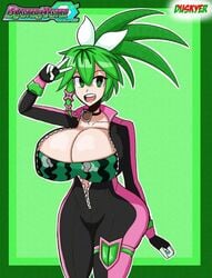 1girls 5_fingers ass big_ass big_breasts big_butt blaster_master blaster_master_zero blaster_master_zero_2 bodysuit breasts butt cleavage color duskyer eyebrows eyelashes female female_only green_eyes green_hair huge_ass huge_breasts huge_butt human human_only human_version humanized humanoid kanna_(blaster_master) large_ass large_breasts large_butt looking_at_viewer open_mouth personification solo solo_female teeth tongue unzipped_bodysuit v voluptuous watermelon_bra white_skin zipper