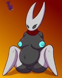 1girls big_breasts furry hollow_knight hornet_(hollow_knight) pregnant pregnant_belly simple_background six343 video_games