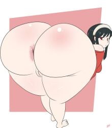 1girls ass ass_focus blaze_(artist) dat_ass female female_only huge_ass human overweight_female solo spy_x_family tagme yor_briar yor_forger