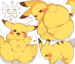 anal anal_sex anus biped bodily_fluids cum cum_in_ass cum_inside duo erection feral generation_1_pokemon genital_fluids genitals heart_symbol male male/male navel nintendo open_mouth open_smile penetration penile penile_penetration penis pikachu pokemon pokemon_(species) pokephilia rear_view rokacake sex smile yellow_body