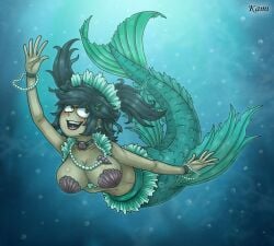 aged_up amphibia breasts female kamikamatayan marcy_wu mermaid solo tagme underwater