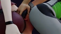 3girls ass ass_focus ass_squish face_in_ass female fortnite haze_(fortnite) head_grab holding_head multiple_girls par_patroller_(fortnite) pressing smothering smothering_ass tagme video