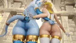 2girls 3d animated ass ass_bounce ass_focus ass_jiggle ass_shake blonde_hair blue_body blue_skin bouncing_ass bouncing_breasts breasts draenei ear_piercing earrings elf_ears female gloves indoors jewelry kissing large_breasts lifting_skirt long_hair luna_(noname55) making_out moaning_in_pleasure noname55 presenting pussy pyrista saliva saliva_string saliva_trail shorter_than_30_seconds sideboob sound sound_effects sunlight tail tail_ring teasing thick_thighs thighhighs video warcraft white_eyes white_gloves white_hair window world_of_warcraft yuri