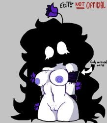 arcaned_roses ass_freckles big_ass big_breasts breasts edit edited flower_in_hair freckles long_hair messy_hair no_clothes purple_flower pussy rose_(roses_arcaned) roses_arcaned tagme tits white_body white_eyes