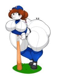 bent_over dumptruck_ass huge_ass mascot massive_ass mrs._met omegabrawl