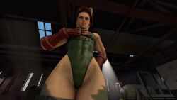 big_ass big_butt cammy_white cammy_white_(cosplay) dutch_angle female leotard mgsnak239 paint_on_body street_fighter street_fighter_6 street_fighter_v thong_leotard