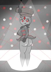 ass big_breasts breasts brokenrekordbro female female_only humanoid looking_at_viewer meloetta meloetta_(pirouette_form) pokémon_(species) pokemon red_eyes tagme thighs